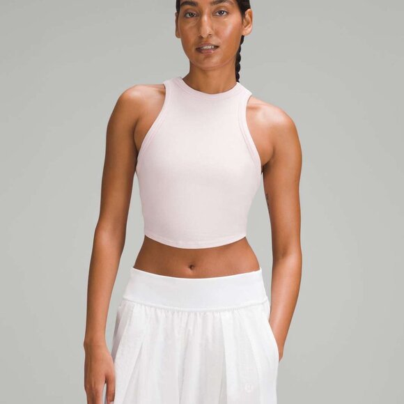 Lululemon Hold Tight Cropped Tank NWT Size 12 Flush Pink - Picture 1 of 6